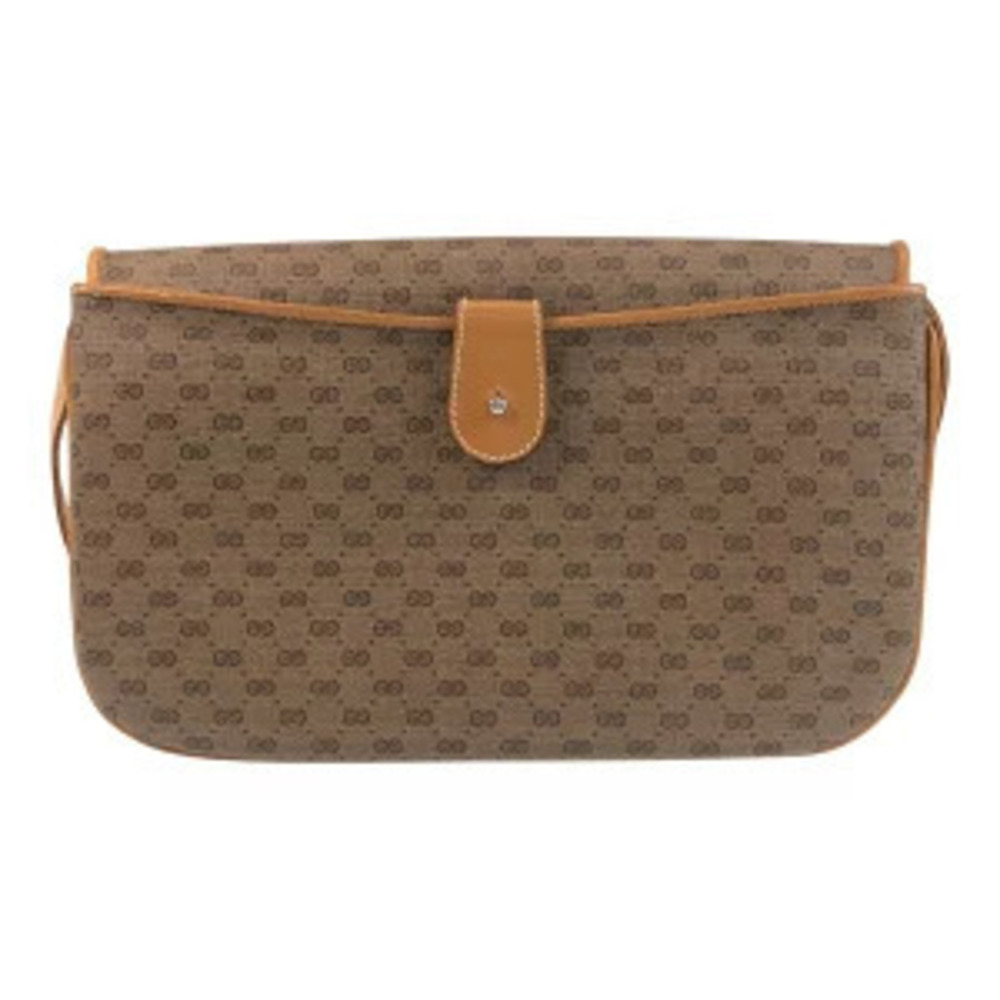 Gucci Messenger Camel Leather Bag Shoulder Brown Brown GG Tan Brown